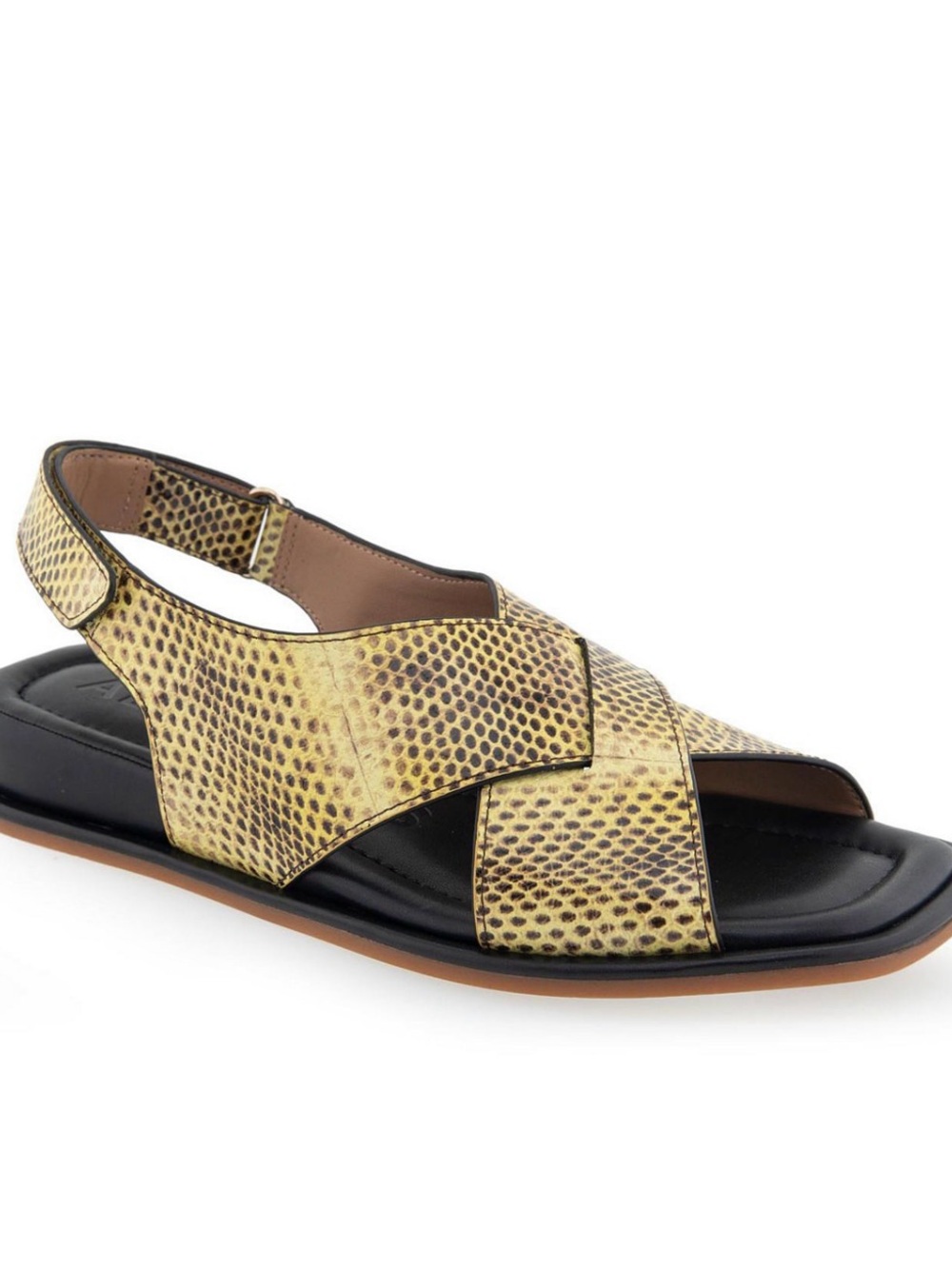 AEROSOLES Yellow Snake-Print Slingback Sandal